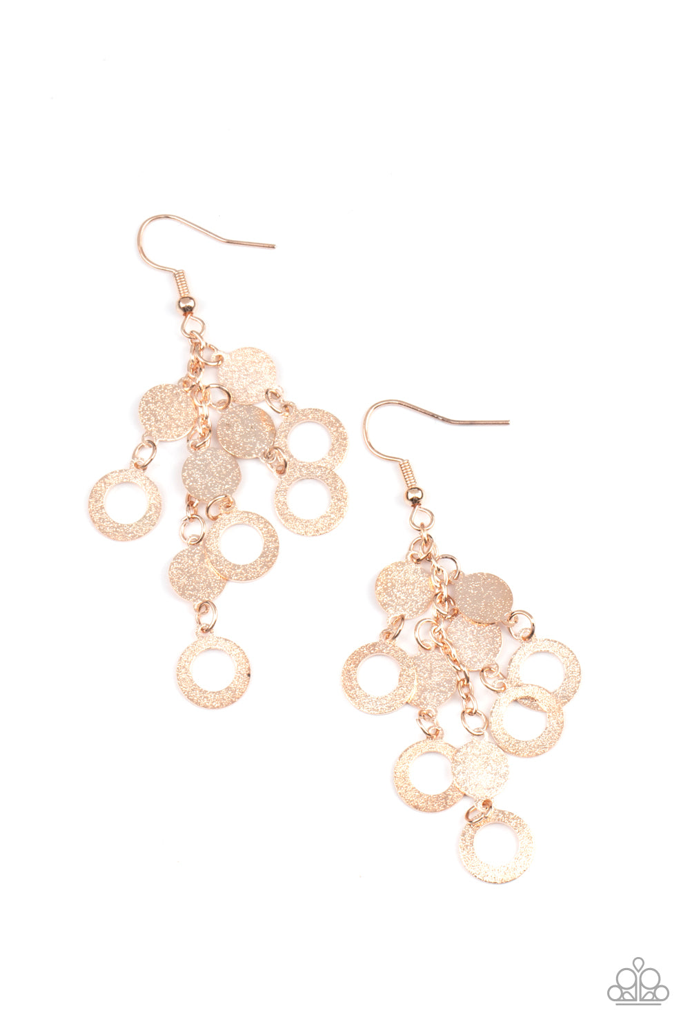 I'm Always Bright - rose gold - Paparazzi earrings