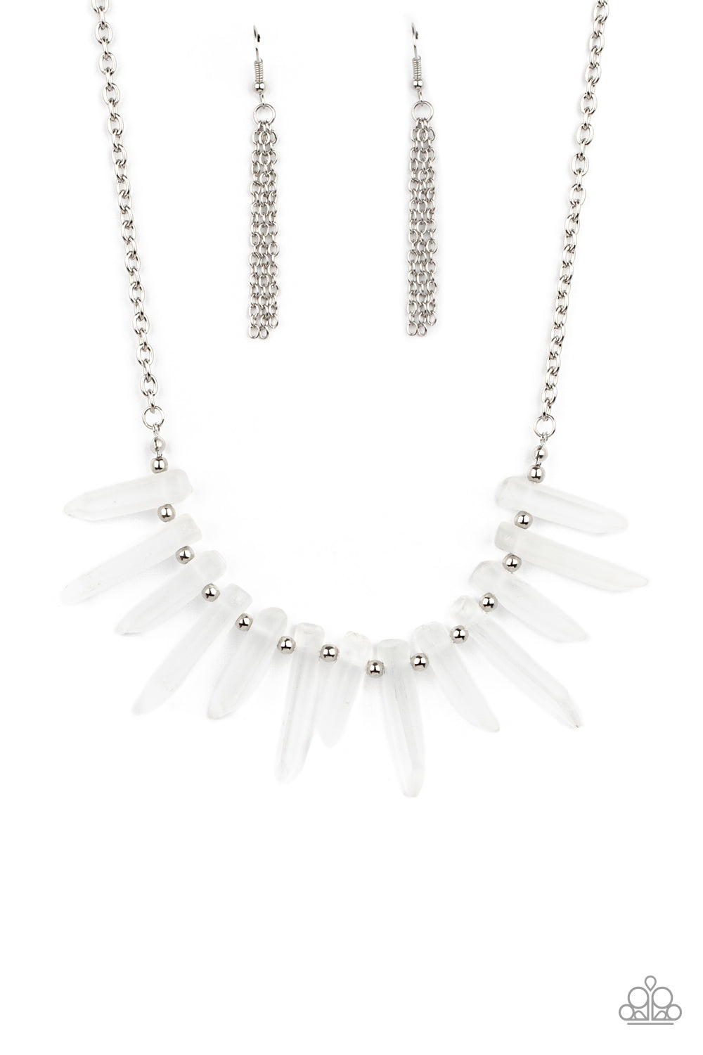 Ice Age Intensity - white - Paparazzi necklace