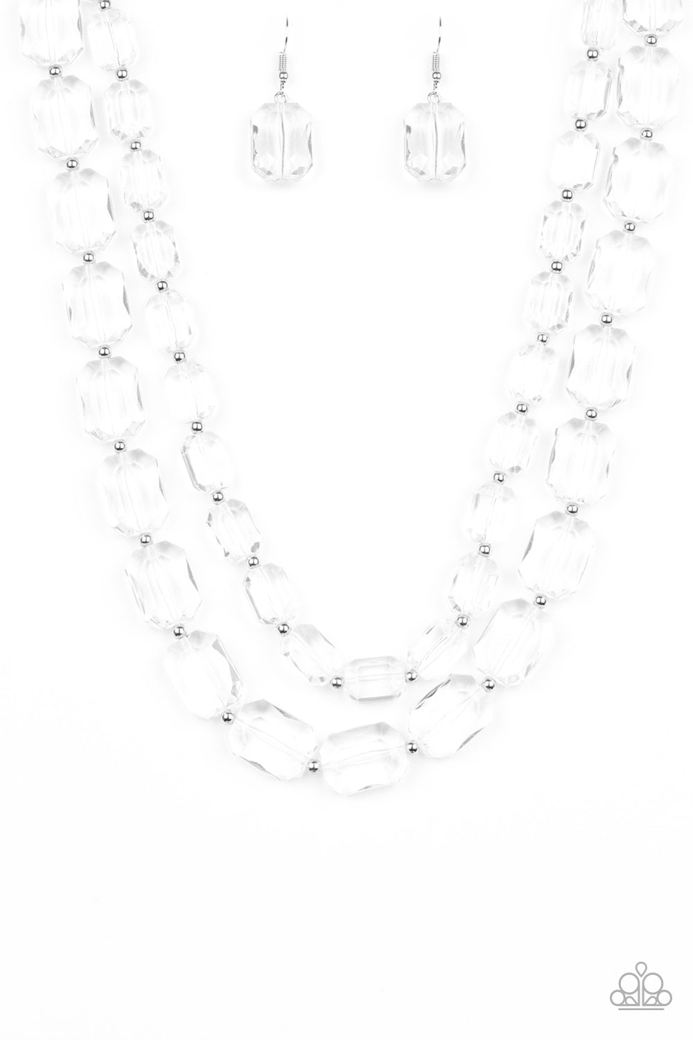 ICE Bank - white - Paparazzi necklace