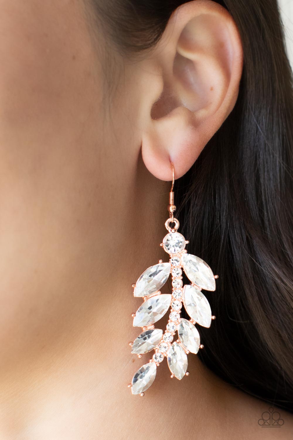 Ice Garden Gala copper Paparazzi earrings – JewelryBlingThing