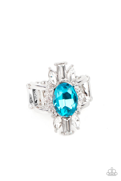 Icy Icon - blue - Paparazzi ring