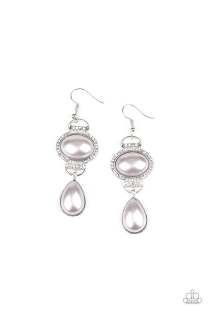 Icy Shimmer - silver - Paparazzi earrings