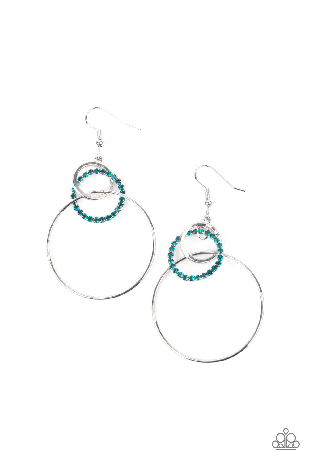 In An Orderly Fashion - blue - Paparazzi earrings