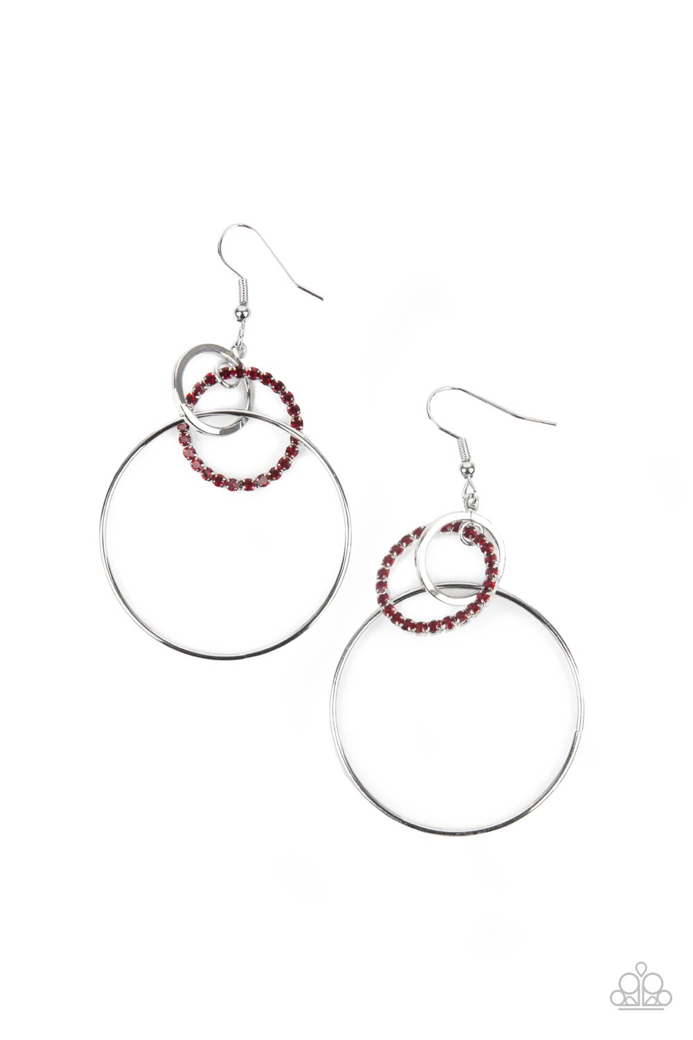 In An Orderly Fashion - red - Paparazzi earrings
