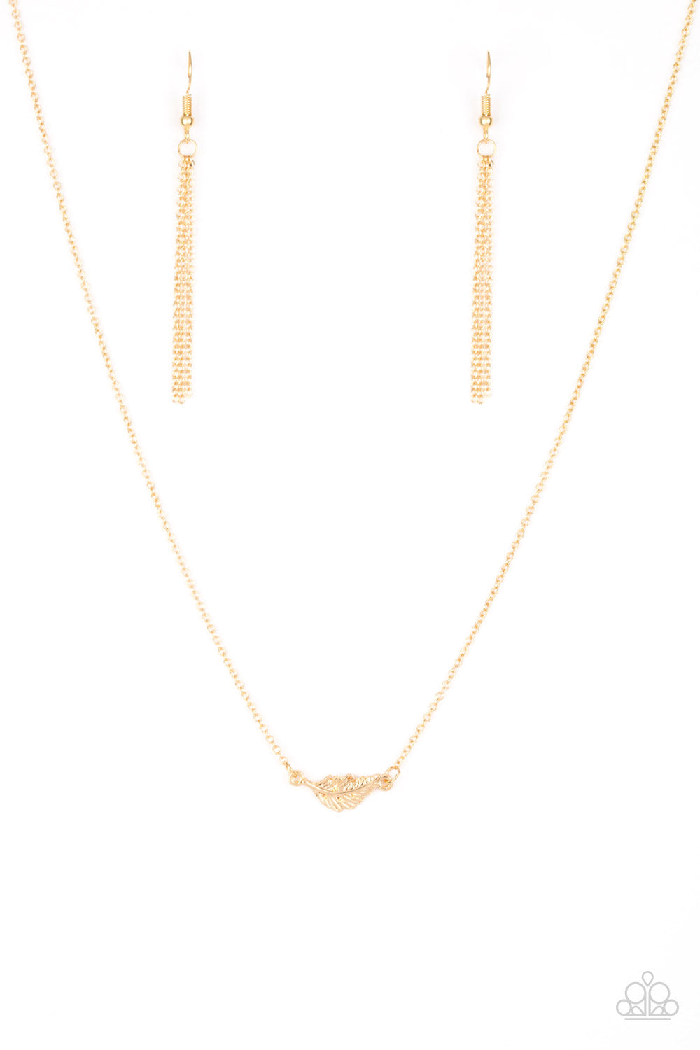In Flight Fashion - gold - Paparazzi necklace