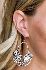 Indigenous Idol - silver - Paparazzi earrings