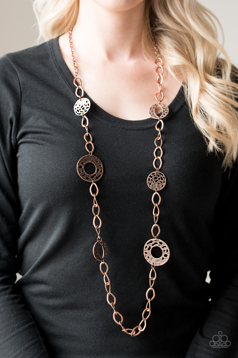 Industrial Mayhem - copper - Paparazzi necklace