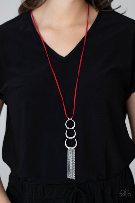Industrial Conquest - red - Paparazzi necklace