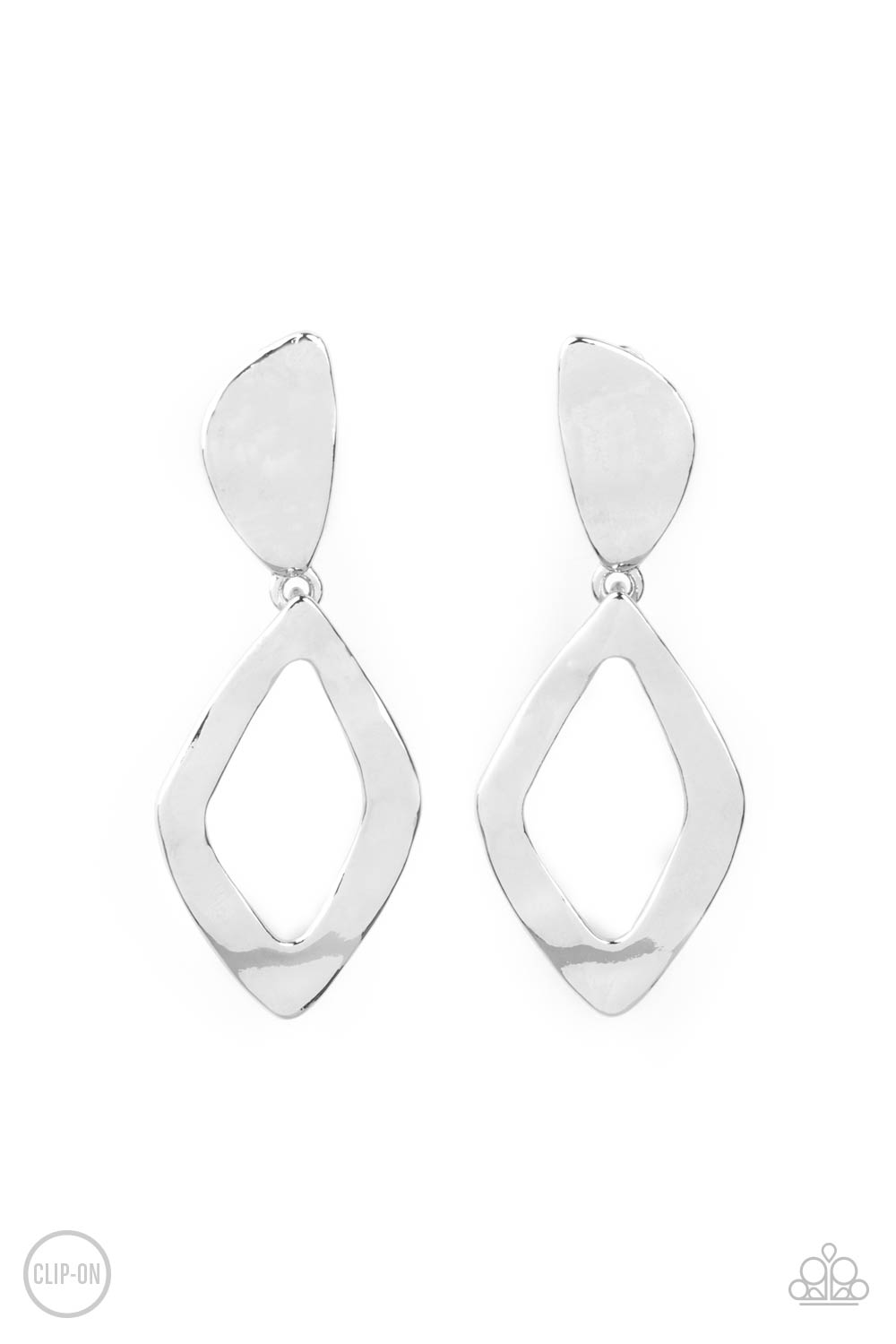 Industrial Gallery - silver - Paparazzi CLIP ON earrings