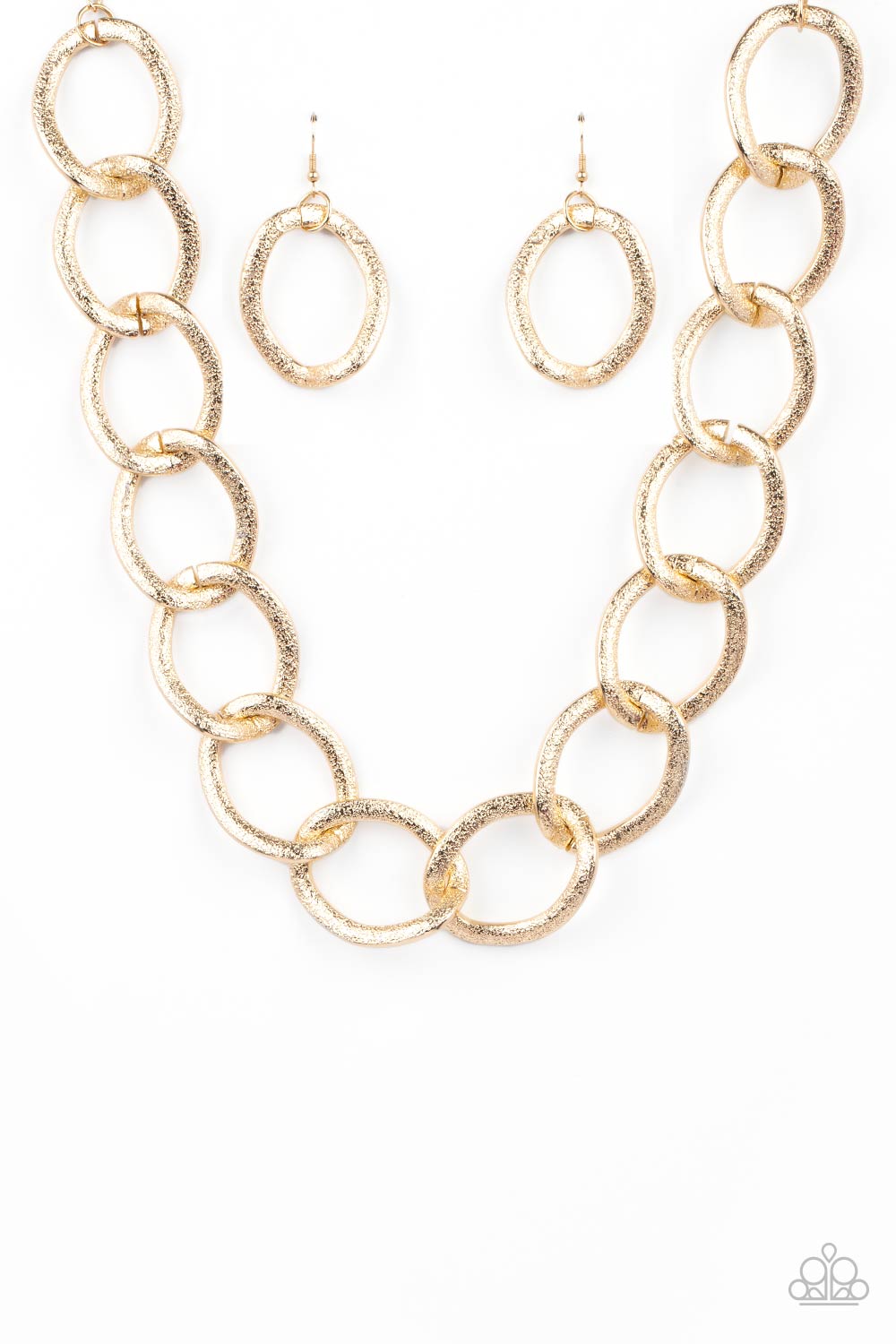 Industrial Intimidation - gold - Paparazzi necklace
