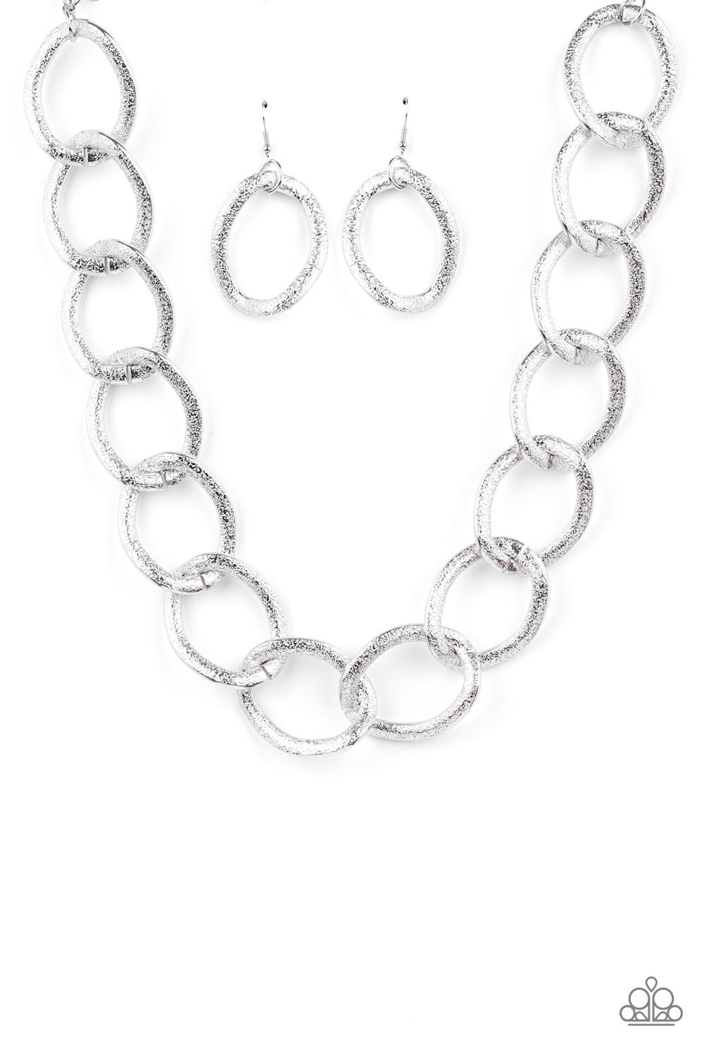 Industrial Intimidation - silver - Paparazzi necklace