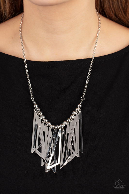 Industrial Jungle - silver - Paparazzi necklace