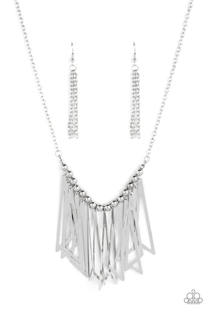 Industrial Jungle - silver - Paparazzi necklace