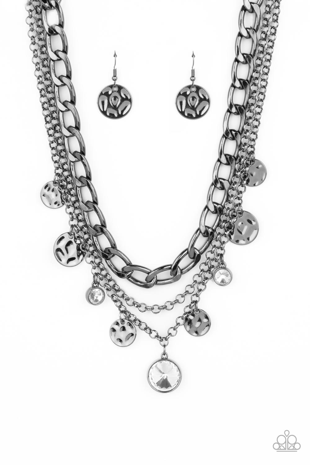 Industrial Noise - black - Paparazzi necklace