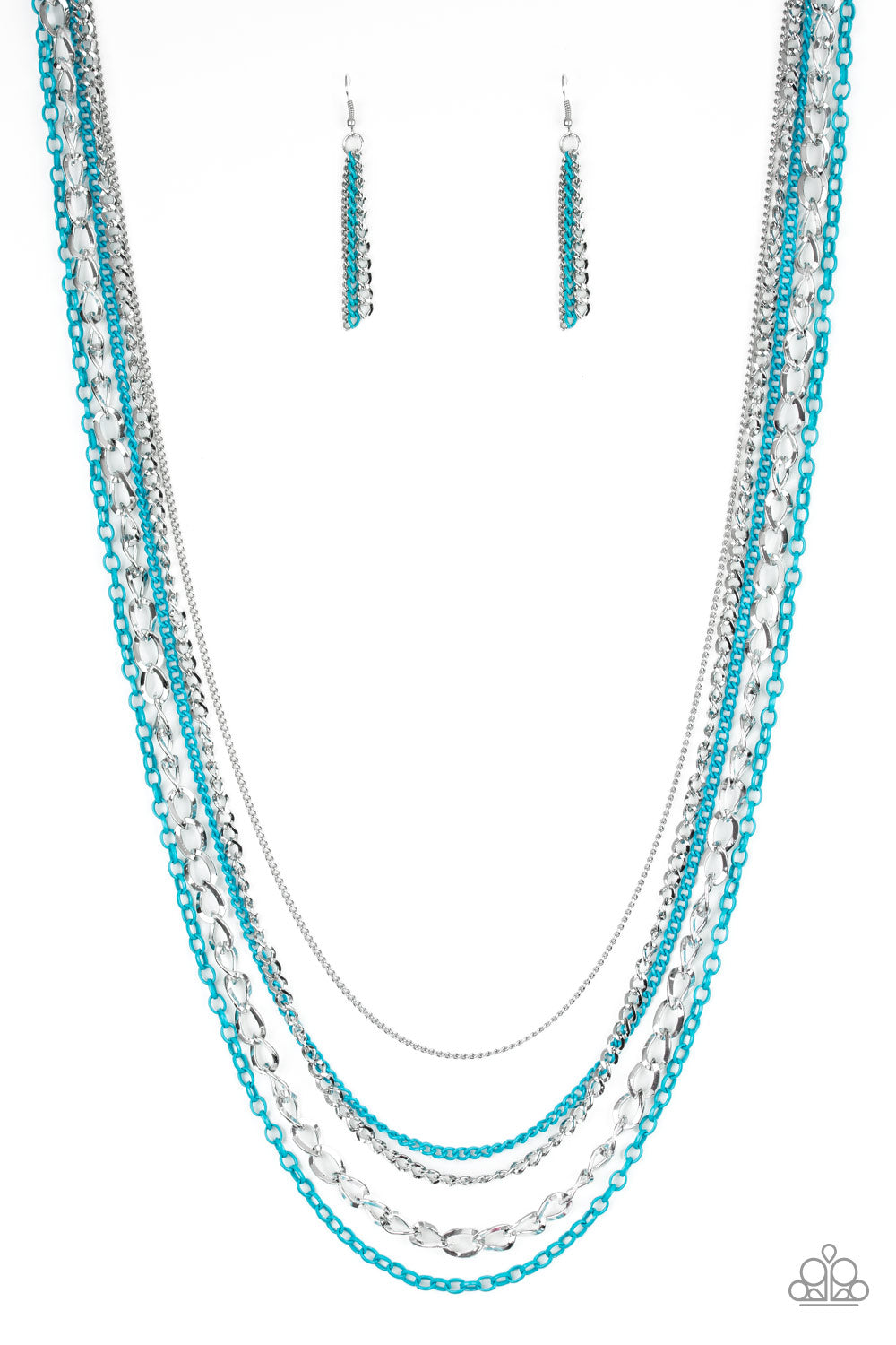 Industrial Vibrance - blue - Paparazzi necklace