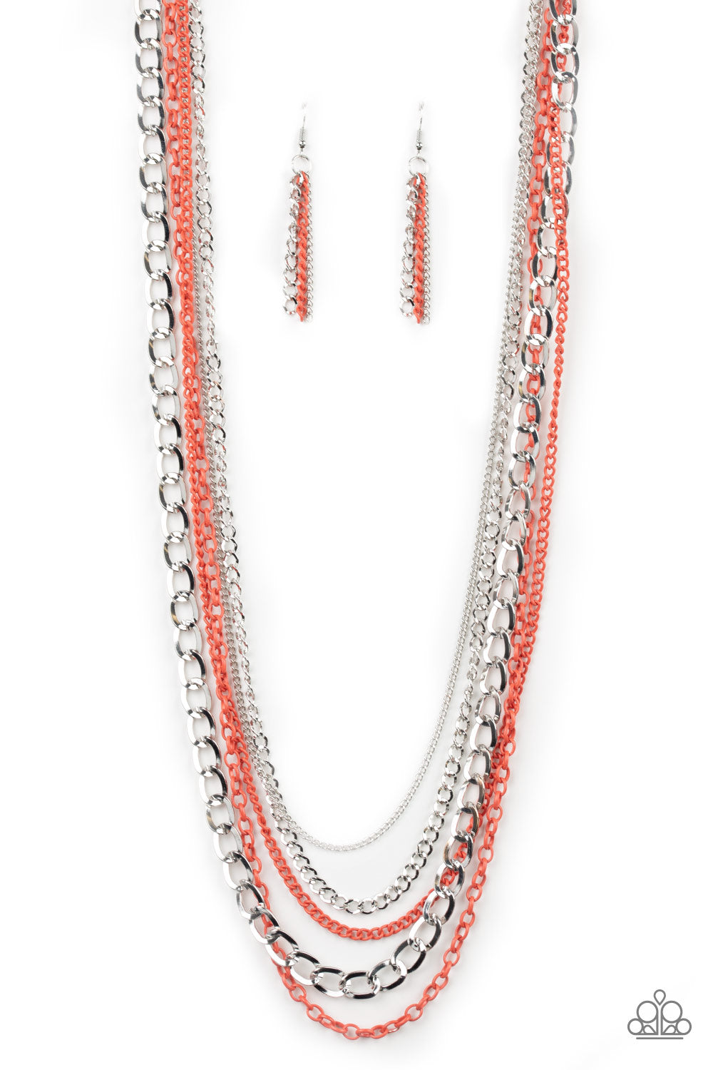 Industrial Vibrance - orange - Paparazzi necklace