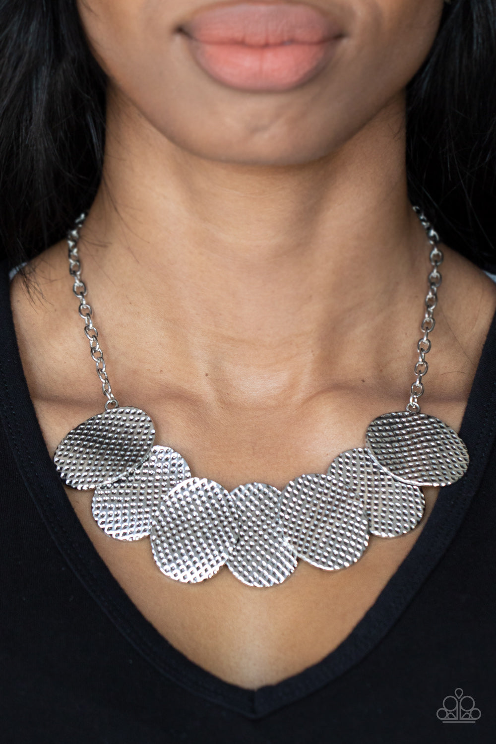 Industrial Wave - silver - Paparazzi necklace