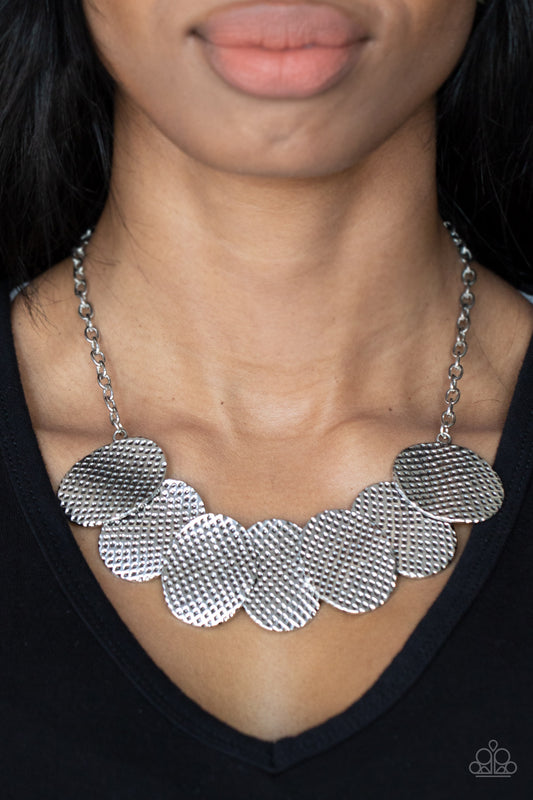 Industrial Wave - silver - Paparazzi necklace
