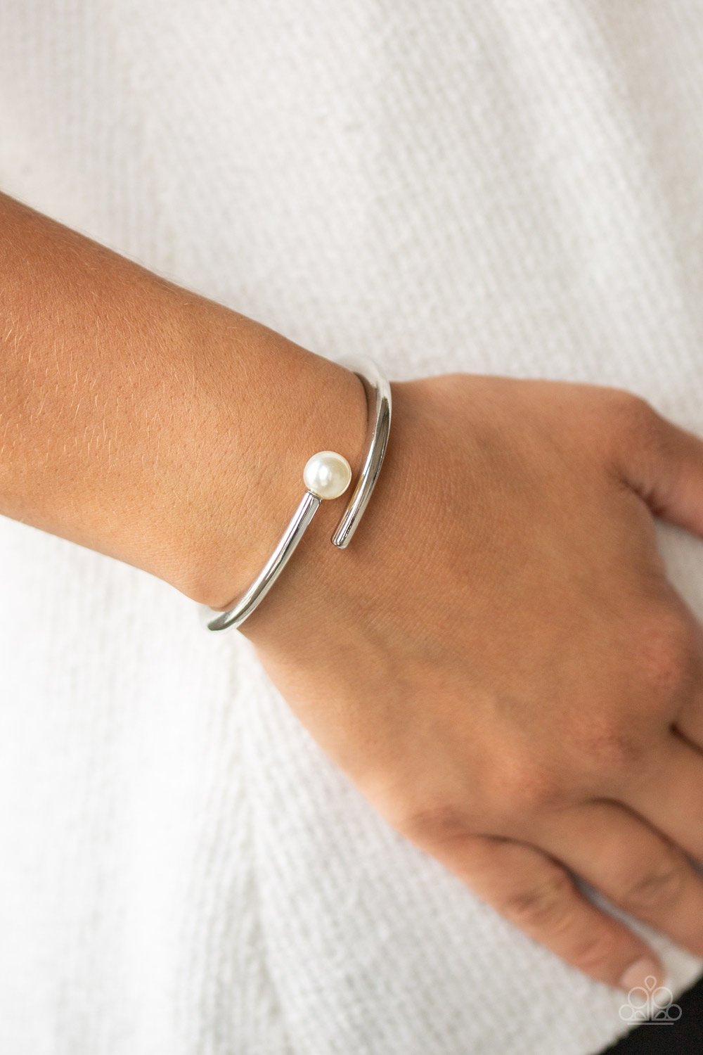 Industrial Impact-white-Paparazzi bracelet
