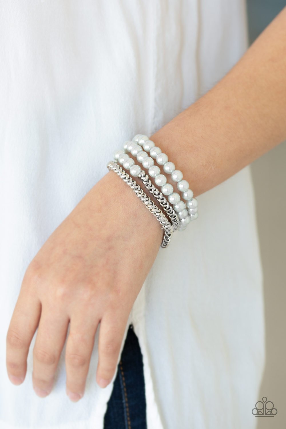 Industrial Incognito-silver-Paparazzi bracelet