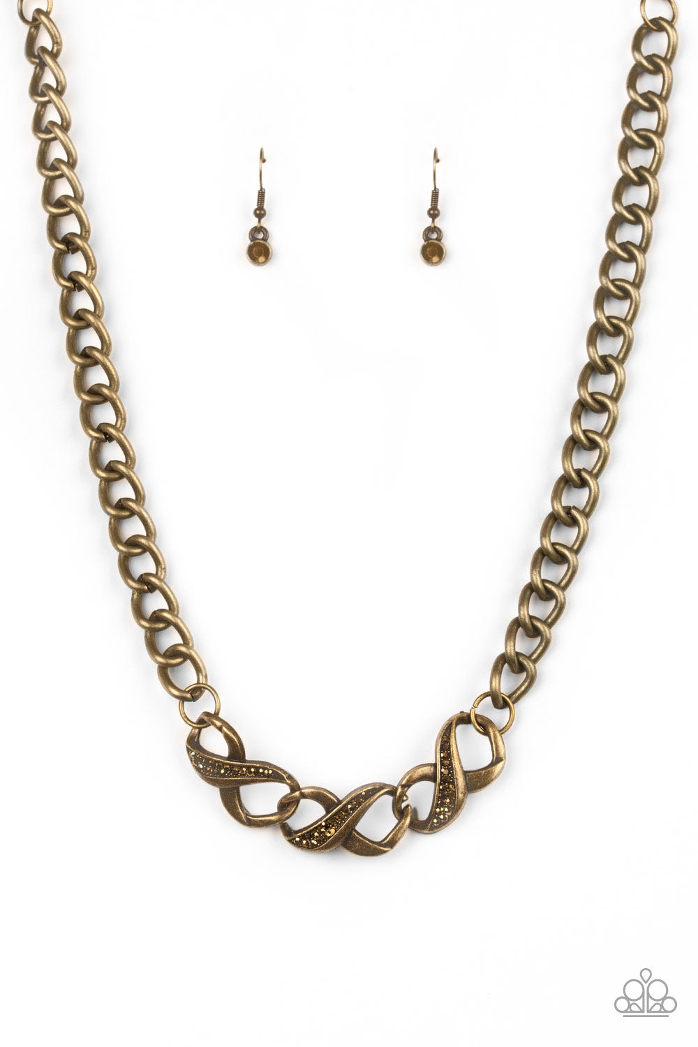 Infinite Impact - brass - Paparazzi necklace