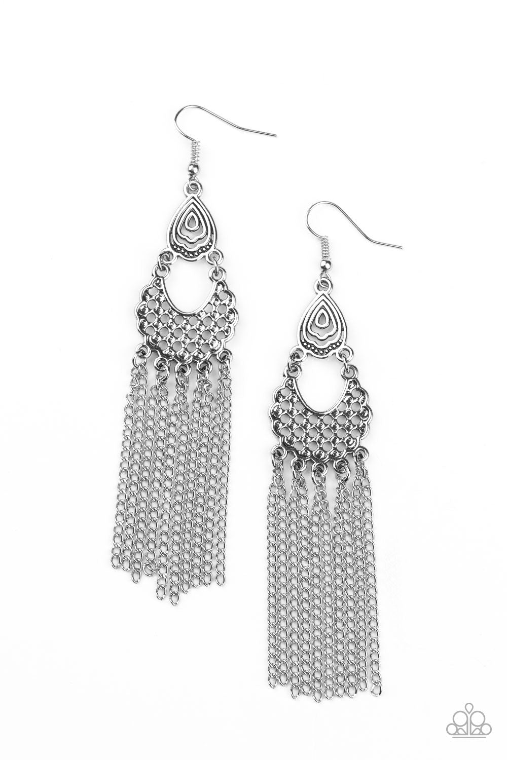 Insane Chain - silver - Paparazzi earrings