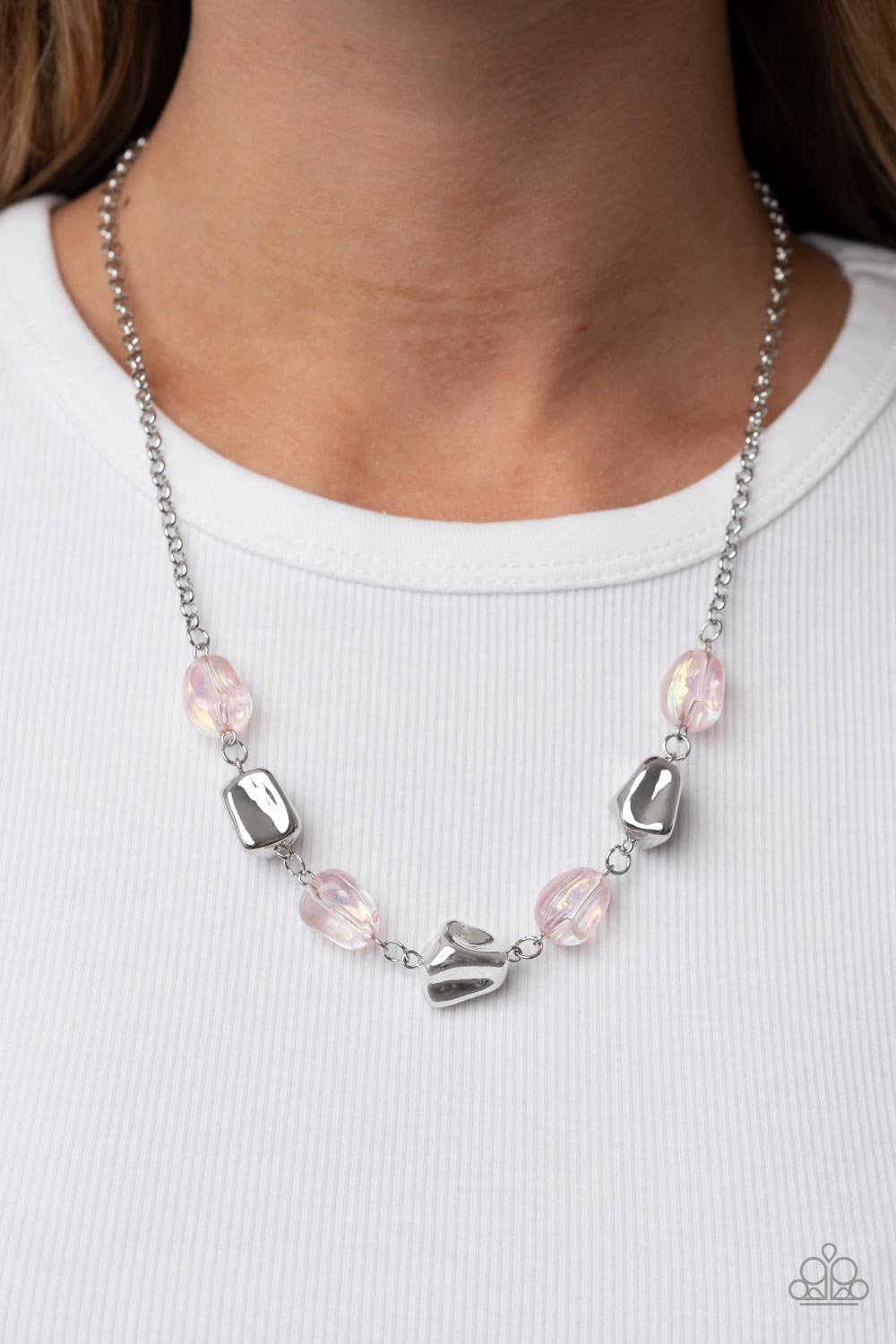 Inspirational Iridescence pink Paparazzi necklace