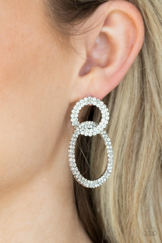 Intensely Icy - white - Paparazzi earrings