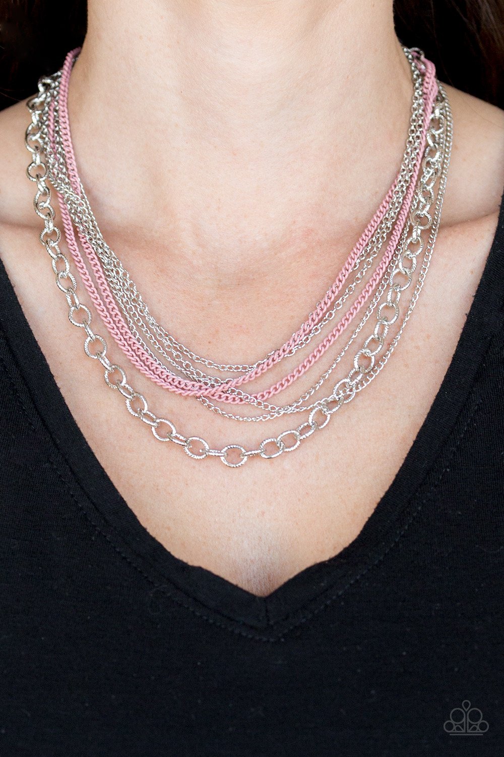 Intensely Industrial - pink - Paparazzi necklace