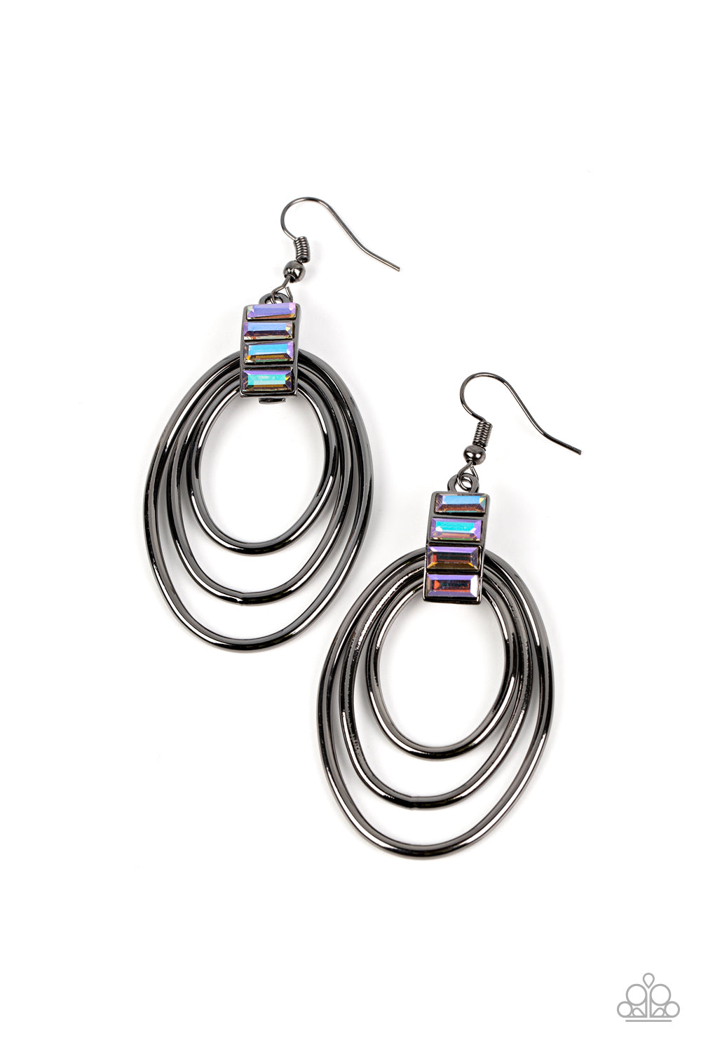 Intergalactic Glamour - black - Paparazzi earrings