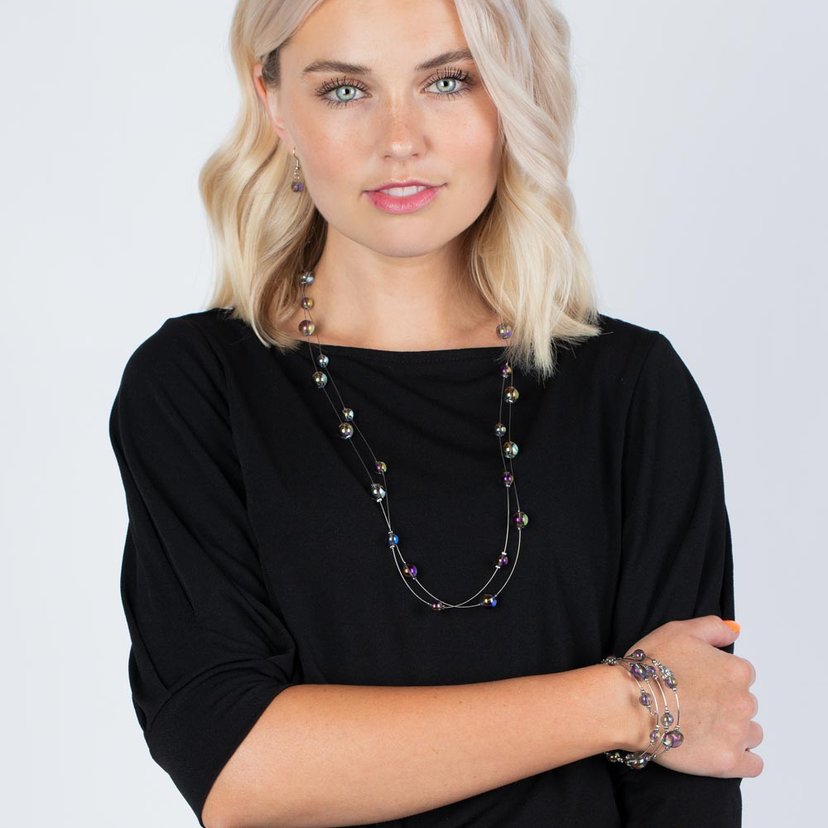 Interstellar Illusions - purple - Paparazzi necklace