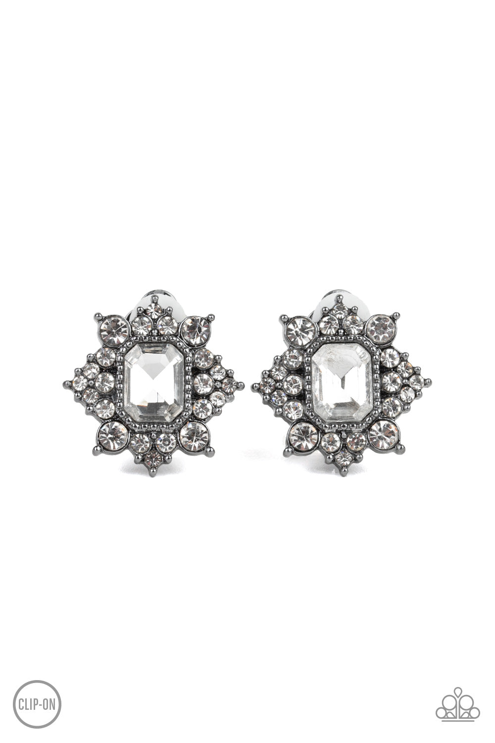 Interstellar Sparkle - black - Paparazzi CLIP ON earrings