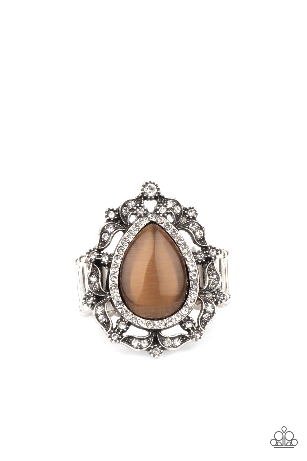 Iridescently Icy - brown - Paparazzi ring