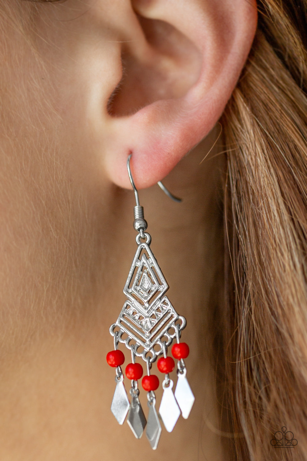 Island Import - red - Paparazzi earrings