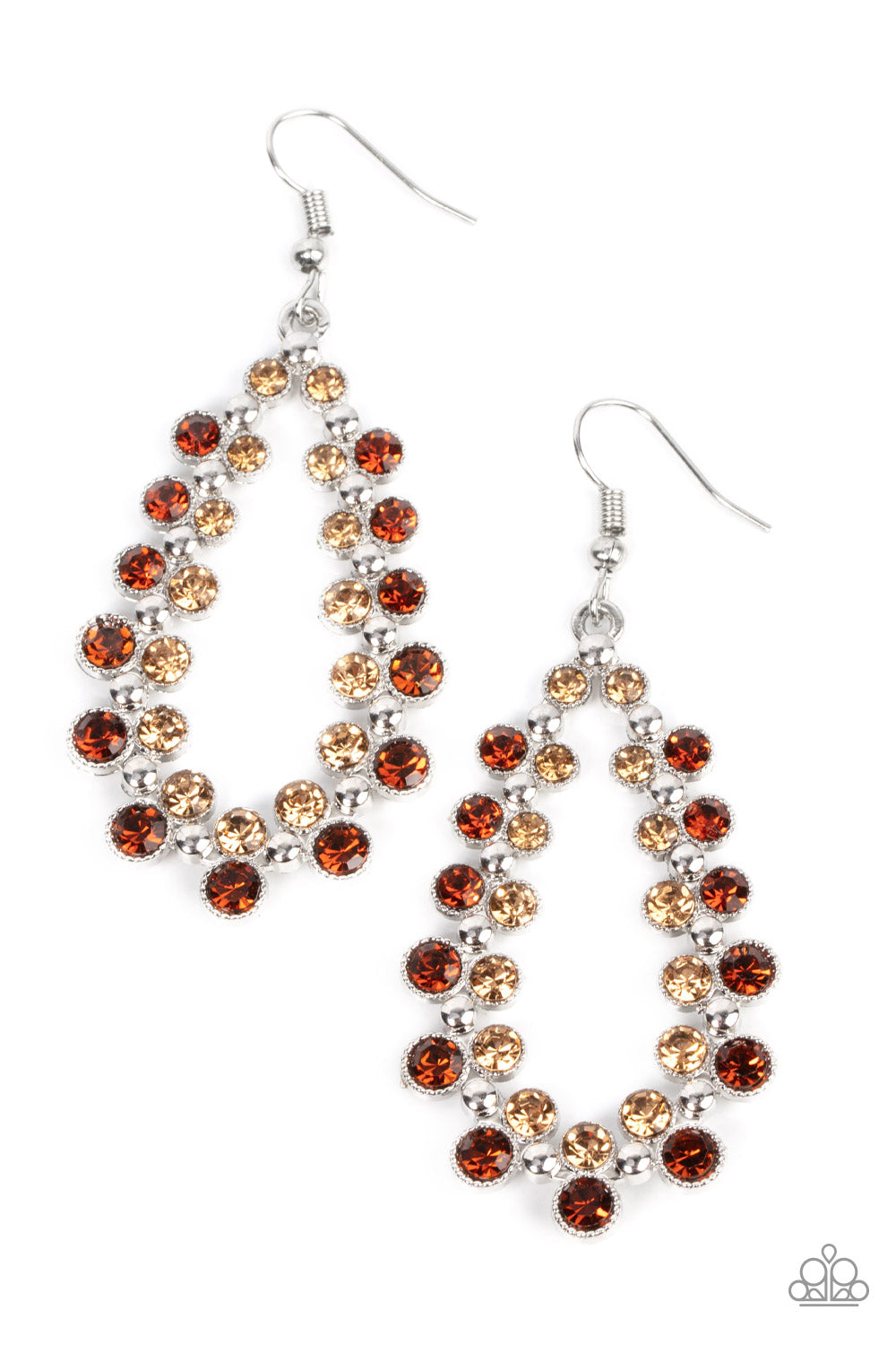 It's About to GLOW Down - brown - Paparazzi earrings