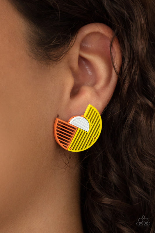 It’s Just an Expression - yellow - Paparazzi earrings