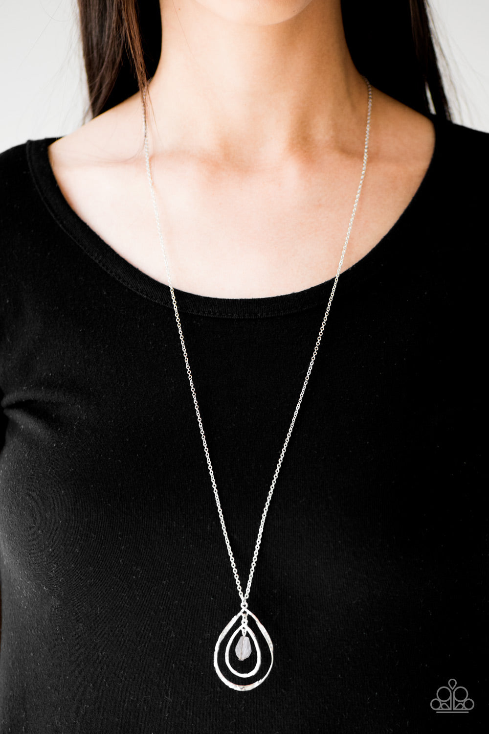 Its Raining Radiance - white - Paparazzi necklace