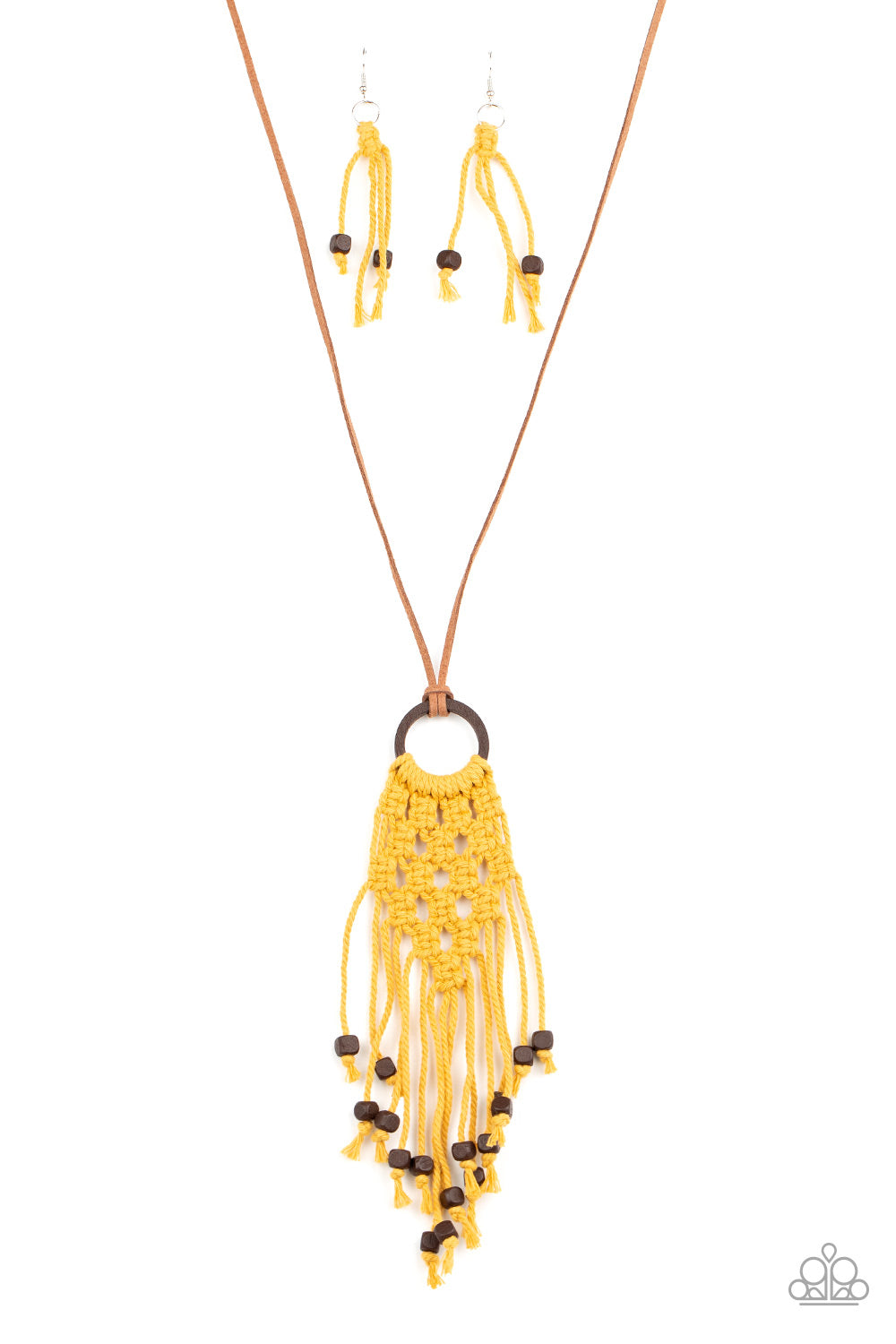 Its Beyond MACRAME! - yellow - Paparazzi necklace