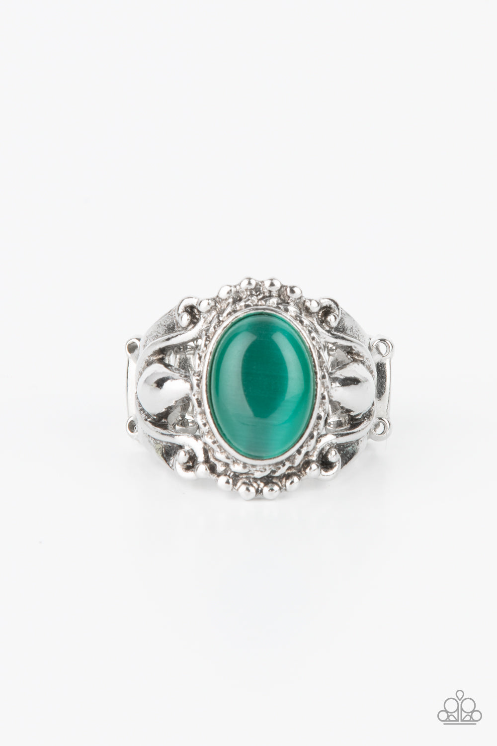 Jubilant Gem - green - Paparazzi ring