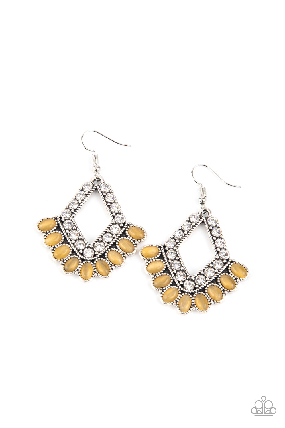 Just BEAM Happy - yellow - Paparazzi earrings