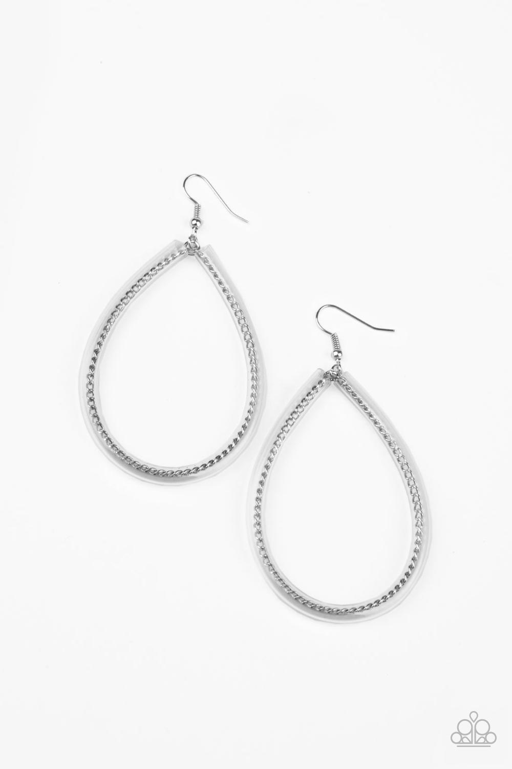 Just ENCASE You Missed It - silver - Paparazzi earrings