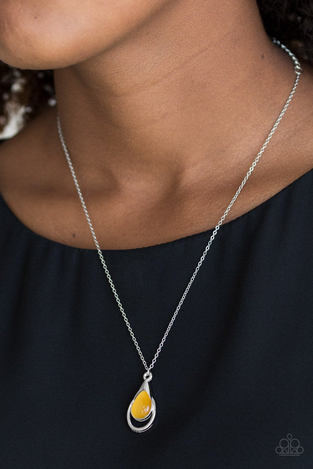 Just Drop It - yellow - Paparazzi necklace