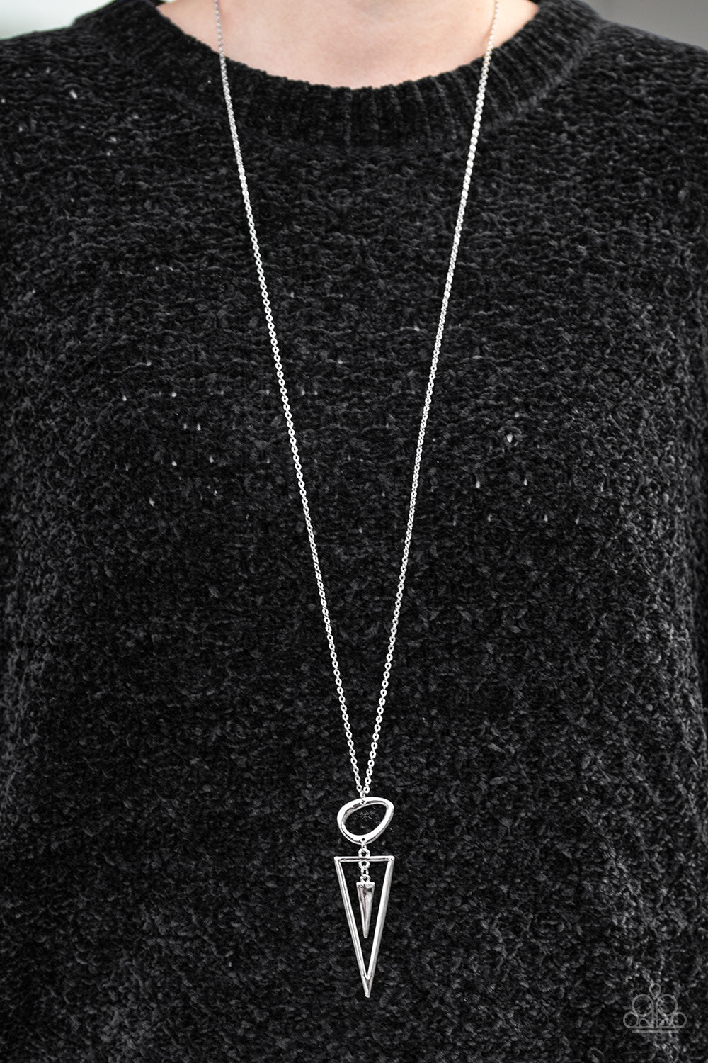 Keep a Sharp Lookout - silver - Paparazzi necklace