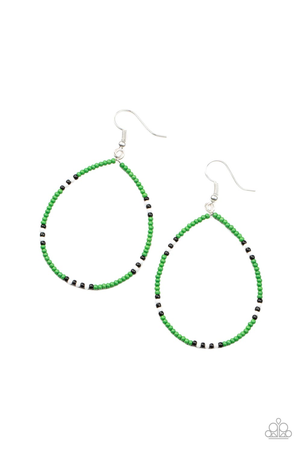 Keep Up The Good BEADWORK - green - Paparazzi earrings