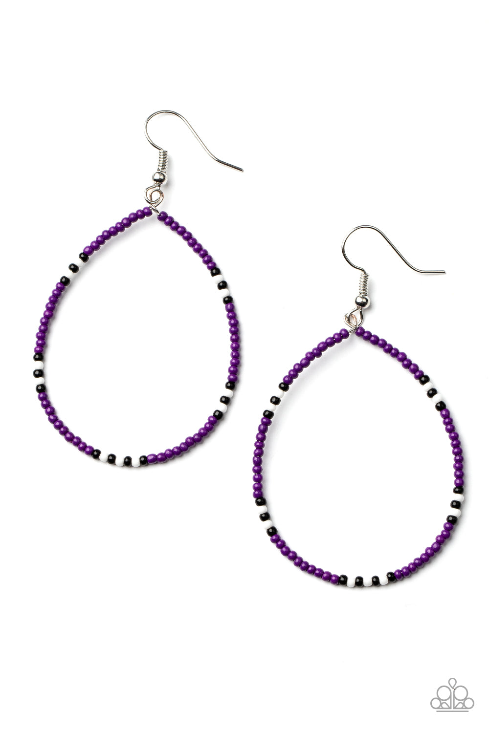 Keep Up The Good BEADWORK - purple - Paparazzi earrings