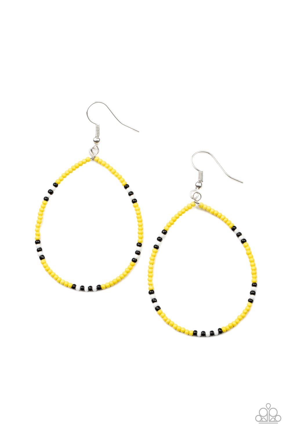 Keep Up The Good BEADWORK - yellow - Paparazzi earrings
