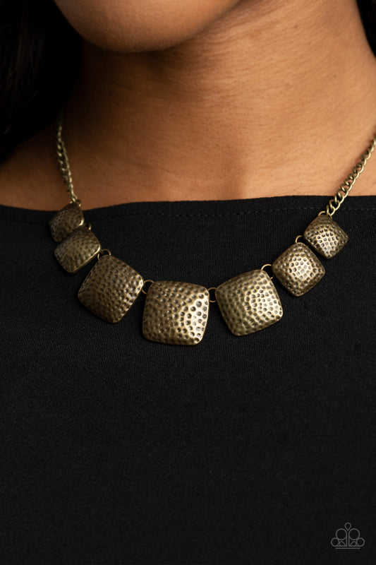 Keeping It RELIC - brass - Paparazzi necklace