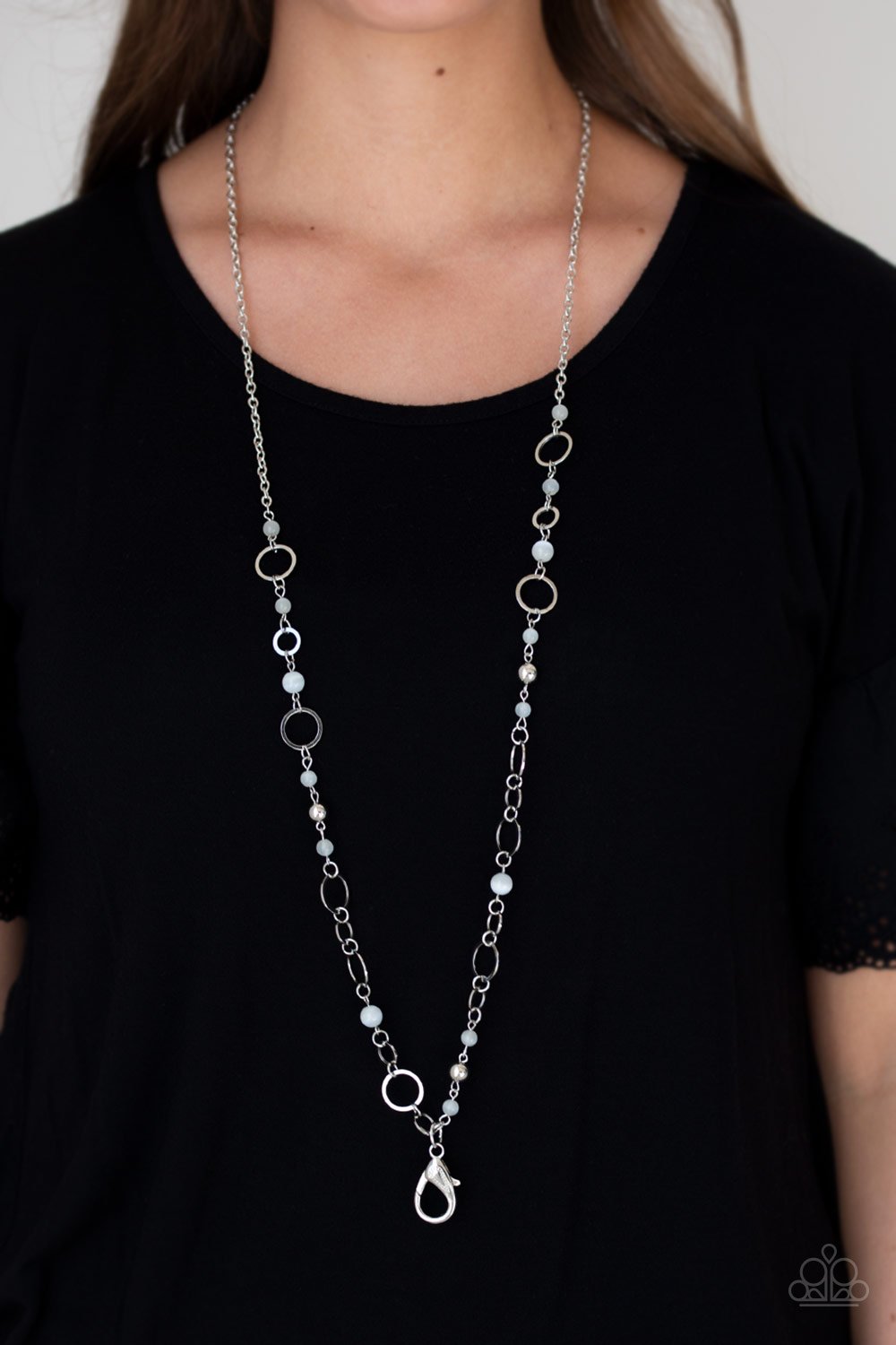 Kid in a Candy Shop-white LANYARD-Paparazzi necklace