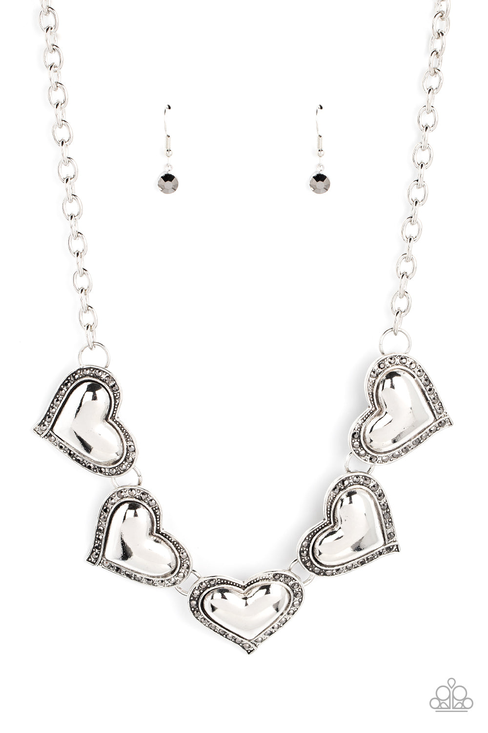 Kindred Hearts - silver - Paparazzi necklace