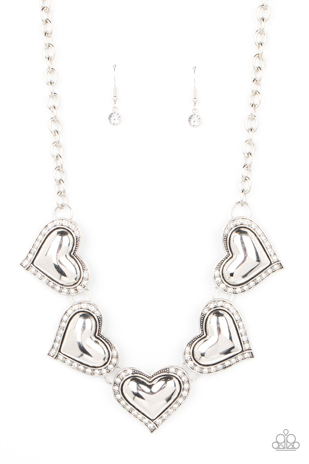 Kindred Hearts - white - Paparazzi necklace